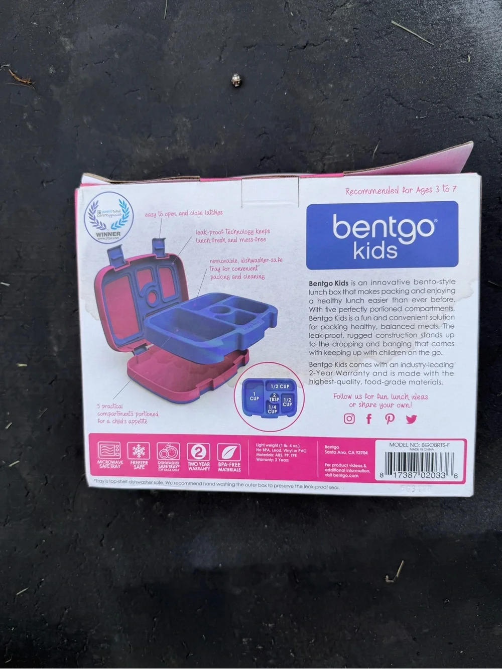 Bentgo Kids Brights Pink & Purple Leak-Proof Kids Lunch Box